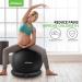 Trideer Ball Chair 65cm with Base & Bands | Exercise & Stability Ball for Home Gym | Balance & Abs Workout | Relieve Back Pain | Black - Buy Online on GoSupps.com