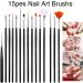 Nail Art Design Professional Paint Kit - 20 Piece Set with UV Gel Nail Polish Brushes and Nail Art Paint Dot Pens - Buy Online on GoSupps.com