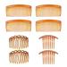 8 Pieces of Women's Hair Combs Plastic Insert Comb Bangs Comb 29-Tooth Disc Hair Comb 7-Tooth Disc Hair Comb 11-Tooth Figure Eight-Shaped Insert Comb (Brown)