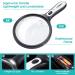Large 5X 15X Handheld Illuminated Magnifying Glass with Light, LED Lights, Storage Bag & Clean Cloth - Ideal for Seniors, Reading, Inspection, and Exploring - Buy Online on GoSupps.com