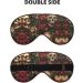SSIMOO Skull & Red Rose Soft Sleep Eye Mask | Breathable Travel Eye Patch for Relaxation | Black - Buy Online on GoSupps.com