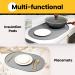 Conlun Dog Bowl Pad - BPA-Free Silicone Feed Mat with High Edges for Cats and Dogs (Gray 48x30 cm) | Prevents Spills & Messes - Buy Online on GoSupps.com