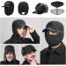Winter Trapper Hat with Ear Flaps - Windproof Unisex Ushanka Hat in Black - Buy Online on GoSupps.com