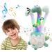 Singing and Dancing Dinosaur Dancing Cactus Series Talking Dinosaur Baby Toy Wriggle Singing Dino Repeats What You Say with Lighting UP and Recording Tummy Time Interactive Mimicking Toy for Kids