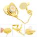Curved Silicone Pacifier with Glittering Gold & Clip for Babies (Letter B) - 6 to 18 Months - Buy Online on GoSupps.com