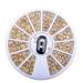Mezerdoo 1 Box AB Beige Metal Edge Glitter Nail Beads Studs Beauty Charm Nail Art DIY Pearls Decorations Wheel Half Round Pearls Metal Rhinestone 3D Nail Art Flat Beads