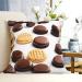 FRESQA Cookies Food Chocolate Chip Biscuits Universal Four-Season Cushion Cover | Soft Polyester Decorative Pillowcase Cookies Food Chocolate Chip Biscuits 16"x16" - Buy Online on GoSupps.com