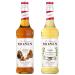 MONIN - Assorted Caramel Syrup and Vanilla Syrup for Coffee Cappuccino Latte and Hot Chocolate - Natural Flavors - 2x70cl