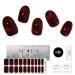 Semi Cured Gel Nail Strips | 20pcs Red Ruby Nail Art Gel Strips | Full Decal Full Sticker Nail Wraps for Women | Gel Nail Stickers with UV Light Required (M Ruby) Red Garnet