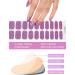 Kalolary Gel Nail Polish Strips Set (Purple) - Semi Cured Waterproof Nail Art Sticker with Nail File - For Women and Girls, UV/LED Lamp Required - Buy Online on GoSupps.com
