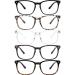 Reading Glasses for Women Men Blue Light Blocking Filter UV Ray/Glare Computer Readers Anti Eyestrain Fashion Eyeglasses 5 Pack: Black and Clear, Grey Tortoise/Havana, Crystal, Havana Brown, Black and Havana Brown 3.0 x