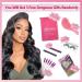 Aaliweya 5x5 HD Lace Closure Human Hair Wig Body Wave 22 inch - Natural Black - Pre Plucked with Baby Hair - 150% Density - Buy Online on GoSupps.com