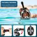 ZIPOUTE Full Face Snorkel Mask | Adult & Kids | Detachable Camera Mount | 180 Panoramic View | Anti-Fog & Anti-Leak | Adjustable Straps | Black - Large/X-Large - Buy Online on GoSupps.com