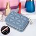 Blue Lipstick Case with Mirror - Portable Leather Makeup Organizer & Travel Purse for Birthday Gifts - Buy Online on GoSupps.com