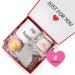 Milky Chic Hello Beautiful Pampering Valentine's Day Care Gift Box Self Care Gift Box for Women Valentine s Day Gift Box for Women with Coffee Mug Socks Bath Bomb & Soy Candle Gift Set