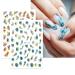 JMEOWIO Marble French Tip Nail Art Stickers - 10 Sheets | Self-Adhesive Decals for Colorful Marble Line Nail Designs - Buy Online on GoSupps.com