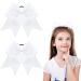2 Packs 8 Inch Jumbo Cheer Hair Bows White Large Cheerleading Bows Ponytail Holder Elastic Band Handmade for Teen Girls Softball Cheerleader Outfit Uniform