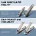 BEZOX Nail Clipper Set - 3 Piece Toenail Cutter Kit with Nail File - Curved and Slant Blades for Precision Trimming - Grey - Buy Online on GoSupps.com