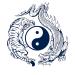 Lasting 1-2 Weeks Juice Ink Temporary Tattoo Semi Permanent for Adults Woman Dragon Fighting Tiger Around Yin Yang Symbol Navy Blue that Look Real Men Women Chest Neck Arm (4 Sheets) Juice Blue Gray
