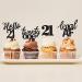 24 PCS 21st Birthday Cupcake Toppers - Hello 21 Twenty One Picks for Cake Decorations in Black - Buy Online on GoSupps.com