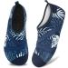 VIFUUR Water Shoes for Women and Men - Blue Leaf | Quick Dry Aqua Socks for Beach, Swim, Yoga, Outdoor Sports - Buy Online on GoSupps.com