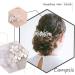 IYOU Bridal Wedding Crystal Hair Comb Pearl Flower Headpiece Communion Prom Princess Hair Accessories for Girls and Women (Silver) - Buy Online on GoSupps.com
