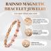 Rainso Ros gold Titan Stahl Crystal Magnetic Therapy Bracelet for Women | Arthritis Relief & Adjustable Length | Exclusive Packaging - Buy Online on GoSupps.com
