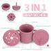 Mojinl Silicone Baby Dishes Set - BPA Free 8 Piece Suction Cup Baby Dining Set in Pink | Baby Plates Spoons Bowls Bibs Snack Cups for Boys & Girls - Buy Online on GoSupps.com