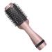 Adagio California Blowout Brush: 2-in-1 Hot Air Brush Styler and Dryer - Negative Ion Round Brush - Hair Dryer Brush with Straightener Function - Hair Styling Tools for Women… (3-inch, Rose Gold) 3-inch Rose Gold