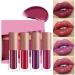 Rosarden 4Pcs Glitter Lipstick Set - Shimmer Lipstick Set for Makeup- Non -Sticky Cup Waterproof & Long Lasting Sparkle Diamond Lipsticks - Soft Velvet Shiny High Pigment Lipsticks for Women 03#Diamond