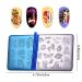 Halloween Nail Stamping Plate Set - Skull, Bat, Witch, Spider, Pumpkin, Blood Design - Buy Online on GoSupps.com