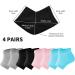 4 Pairs Moisturizing-Cracked-Ventilate Moisturizing Gel Heel Socks - Open Toe Design for Cracked Heel Repair and Foot Care Treatment Overnight - Soft Cotton Silicone Blend Multicolor - Buy Online on GoSupps.com