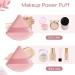 PROUSKY Triangle Dark Pink Makeup Powder Puffs - Set of 2 | Soft Velour Puff for Pressed & Loose Powder, Cosmetics, Foundation Sponge | Mineral & Wet Dry Makeup - Buy Online on GoSupps.com