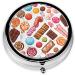 Colorful Sweet Lollipop Cupcake Donut Mini Round Pill Box | 3 Compartment Pill Organizer for Travel | Portable Medicine Case for Home & Office - Buy Online on GoSupps.com