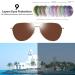 Joopin Polarised Al-Mg Metal Sunglasses for Men Women - Double Bridge Aviation Sun Glasses - UV Protection for Driving - B04 Gold/Brown - Buy Online on GoSupps.com