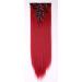 S-noilite clip in extensions hair extension smooth 8 partial set 18 clips 8PCs full of heads like real hair 66cm dark red 66 cm dark red