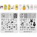 KADS 10pcs Nail Stamping Plates - Heart Rabbit Flower & Ice Cream Designs | DIY Nail Art Tools for Stunning Manicures - Buy Online on GoSupps.com