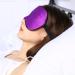 Soothing Silk Sleep Mask - Adjustable Head Strap, Deep Rest Eye Mask for Sleeping, Travel, Shift Work & Meditation - Purple - Buy Online on GoSupps.com