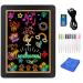 CELLANAN LED Message Writing Board, 16inch x 12inch Light Up Drawing Board Chalkboard Erasable Neon Doodle Flashing Sign with 10 Colors Markers for Kitchen, Supermarkets, Bars, Wedding Black