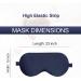 Buy Pure SOL Silk Sleep Mask | 100% Mulberry Silk Eye Mask for Travel & Sleep | Navy Color - Buy Online on GoSupps.com