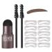 Eyebrow Shaper Kit Eyebrow Mold Set Makeup Powder One Step Brow Stamp Shaping Kit for Women Eyebrow Shaping Waterproof Make Up Cosmetic Set