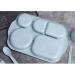 ZoauWuah 4 PCS Wheat Straw Divided Portion Plates Home Dinner Plate Feeding for Outdoor Camping Picnic BBQ Beach or Every Day Use - Buy Online on GoSupps.com
