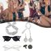 50s Accessories for Women Drop Earrings Headbands 1950s Outfi Set - Vintage Polka Dot Hair Bands with Chiffon Scarf Eye Glasses for Girls White One Size - Buy Online on GoSupps.com