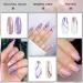 Rechoo 6PCs Glitter UV Gel Nail Polish Set - Multicolor Gel for Nail Art & French Tips - 8ml Super Flashing Shellac Liner - Buy Online on GoSupps.com