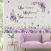 Purple Flower Wall Stickers Live Laugh Love Art Decals Flower Vine Butterfly Wall Sticker Inspirational Wall Decals Peel and Stick Garden Floral Wall Stickers for Living Room Kids Baby Bedroom Decor Purple Flowers - Buy Online on GoSupps.com