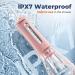 7AM2M Cordless Water Dental Flosser - Portable Rechargeable Teeth Cleaner with 6 Jet Tips & 3 Modes - IPX7 Waterproof - Travel Essential (Pink - Buy Online on GoSupps.com