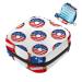 Menstruation pad bag with zipper women's napkin bag tampons collection bags for women and girls (donut with the American flag) Color 3
