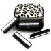 Leopara Makeup Lighting System Portable LED Vanity Lights (Set of 4) | Wireless Rechargeable Removable Travel Friendly | Bright Lighting for Any Mirror | Leopard Lux Travel Case