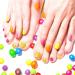 Glitter Toenail Polish Stickers - 440 Pieces, 20 Sheets, Adhesive Toe Nail Wraps with 2 Nail Files - Vivid Color for Girls - Buy Online on GoSupps.com