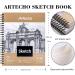 Artecho 9x12 Sketch Book - 100 Sheets, Spiral Bound, 60lb/90gsm, Acid Free Drawing Paper - Ideal for Kids, Teens, Adults - Buy Online on GoSupps.com